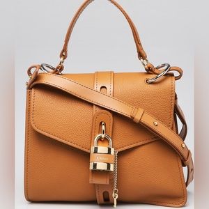 Tan Chloe Aby bag with lock and key